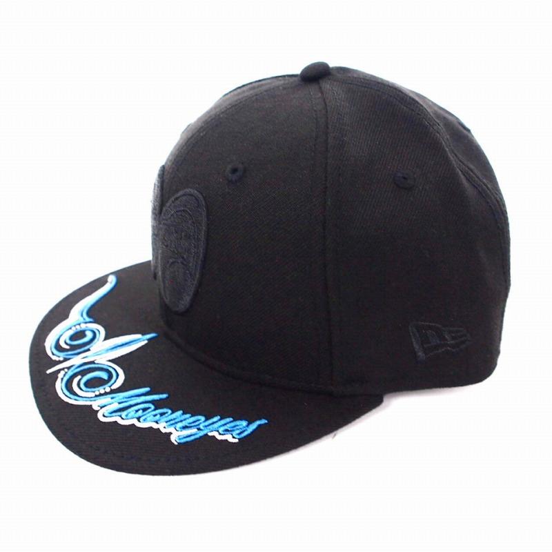 ニューエラ NEW ERA × ムーンアイズ MOONEYES ピンストライプ ロゴ刺繍