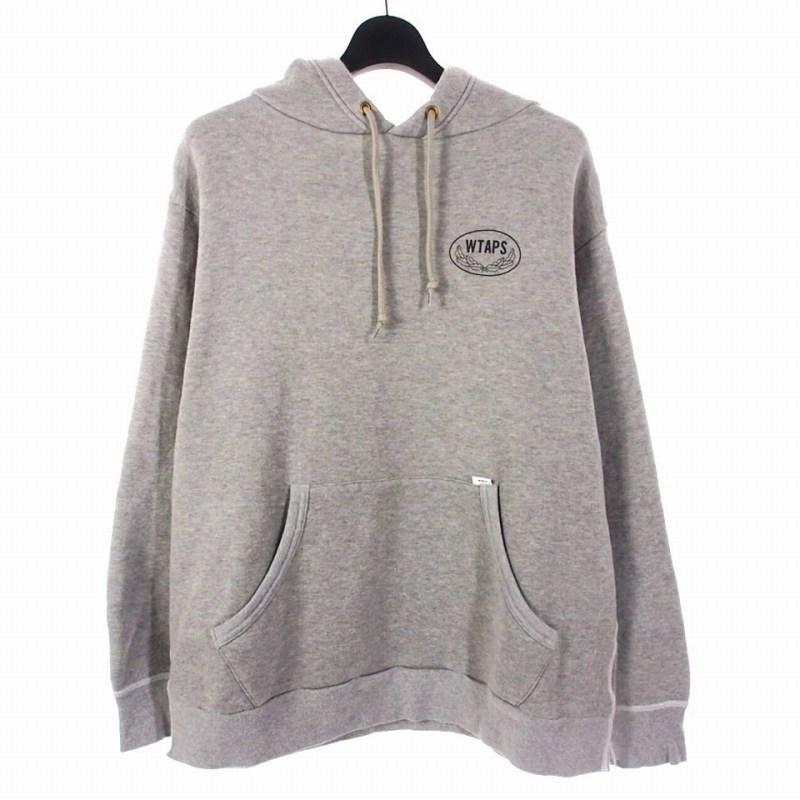 【中古】ダブルタップス WTAPS 21AW ACADEMY HOODED COTTON パーカー フーディ 02 グレー 212ATDT-CSM29 メンズ ダブルタップス WTAPS 21AW ACADEMY HOODED COTTON パーカー フーディ