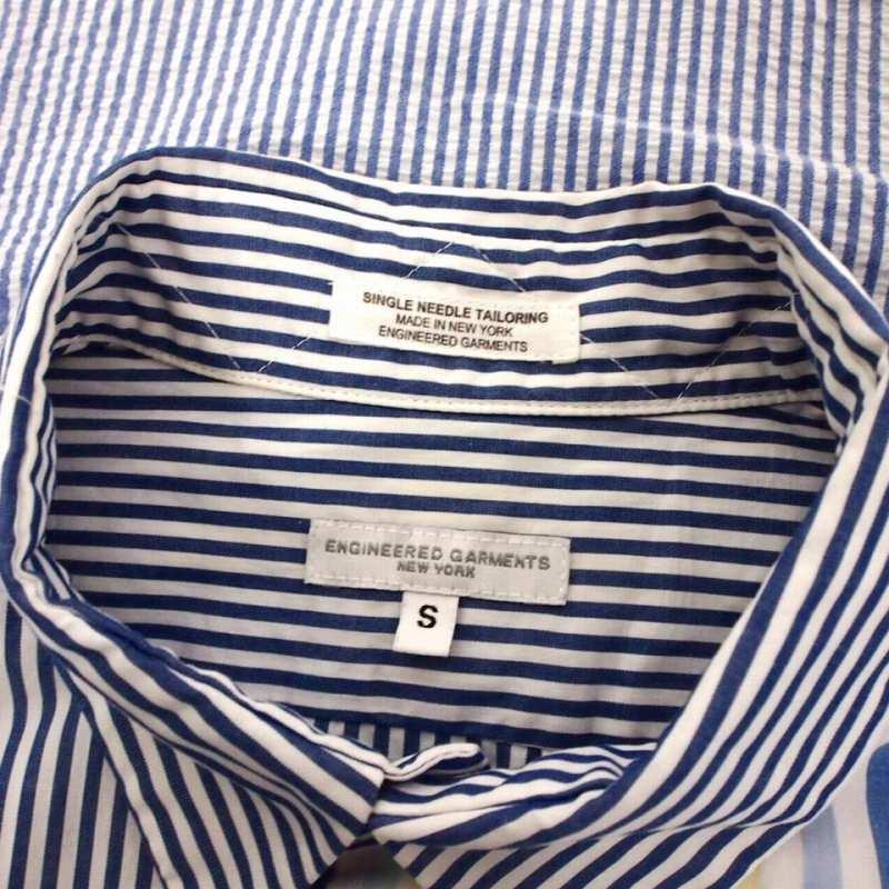 ENGINEERED GARMENTS ストライプシャツ Mサイズ エンジニアードガーメンツ Engineered Garments SINGLE NEEDLE