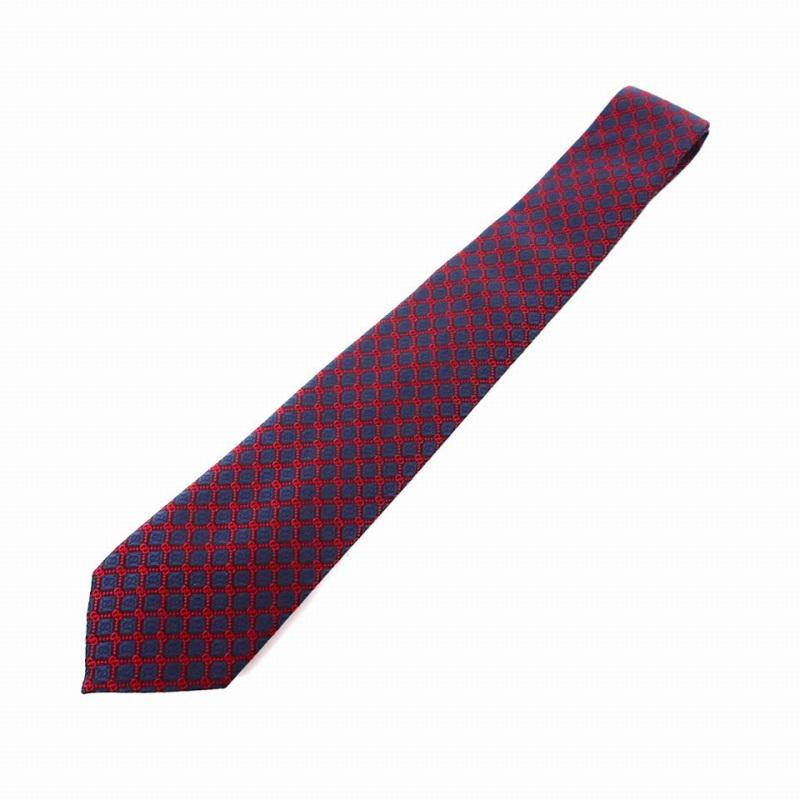 【中古】グッチ GUCCI ネクタイ 148×7?p ネイビー/レッド 571800 メンズ GUCCI（グッチ） ネクタイ 148×7cm ネイビー/レッド 571800 メンズ