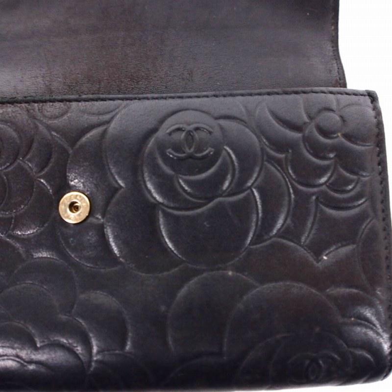 CHANEL（シャネル） カメリア ココマーク ウォレット 長財布 ブラック