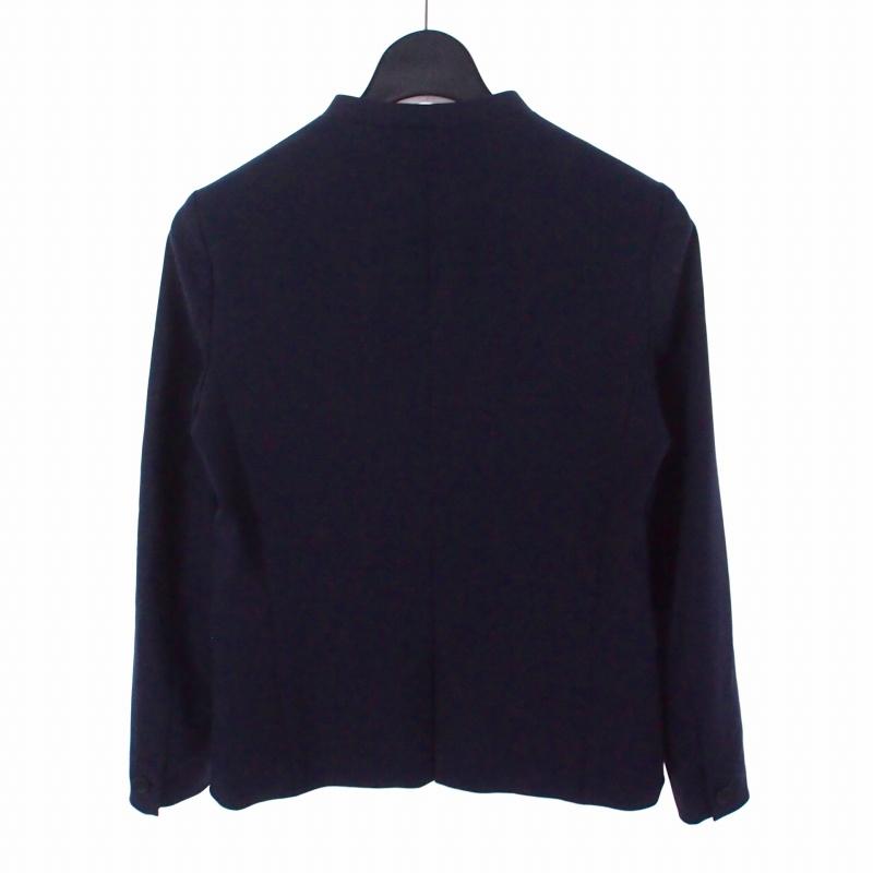 プラステ PLST ブラッシュドバック ノーカラージャケット ブレザー S