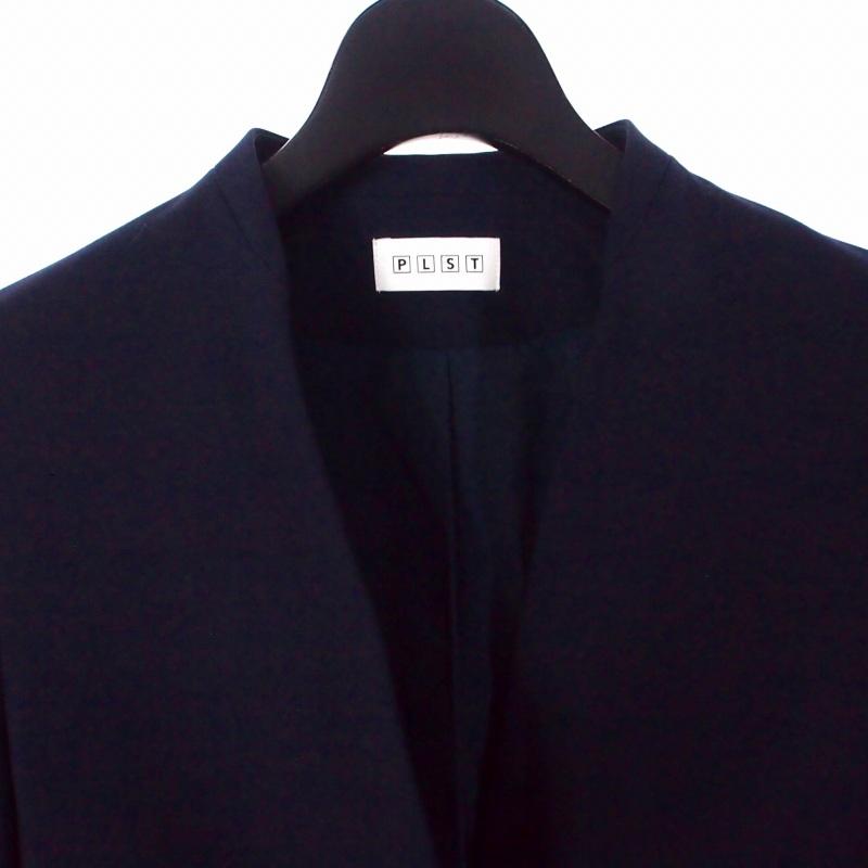 プラステ PLST ブラッシュドバック ノーカラージャケット ブレザー S