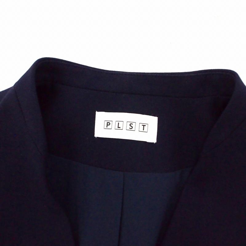 プラステ PLST ブラッシュドバック ノーカラージャケット ブレザー S