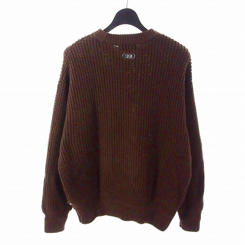 ウィンダンシー WIND AND SEA ワッフルニット セーター M ブラウン 茶 