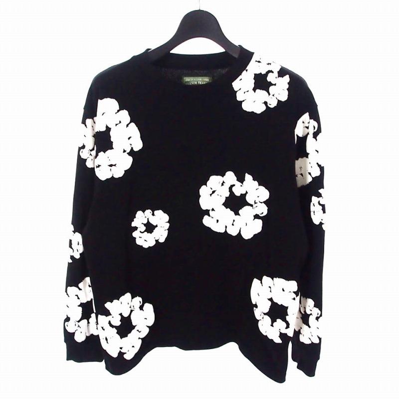 DENIM TEARS デニムティアーズ 花柄スウェット L デニムティアーズ DENIM TEARS Long Sleeve Cotton Wreath T-shirt