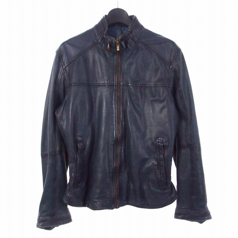 Massimo Dutti レザーライダースジャケット マッシモドゥッティ Massimo Dutti シングルライダース レザー