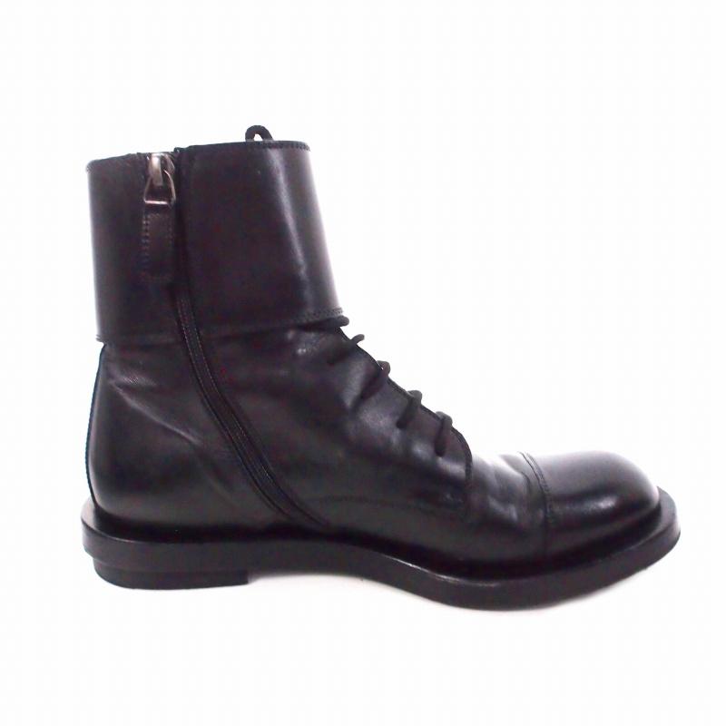 Gucci グッチ　ハイカットブーツ ブラック　39 25センチ GUCCI（グッチ） GUCCI Double Buckle Military Boots ダブルバックル