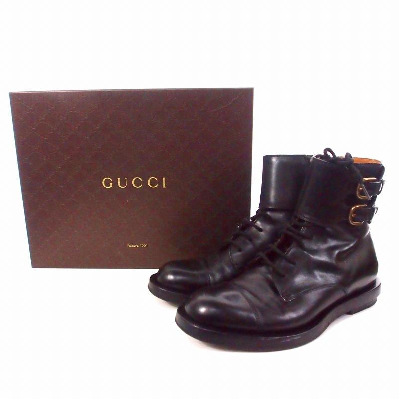 GUCCI（グッチ） GUCCI Double Buckle Military Boots ダブルバックル
