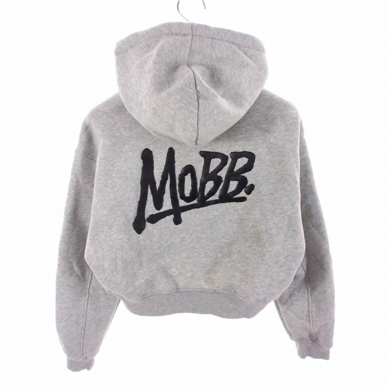 モブ MOBB OG CROPPED HOODIE ショート丈 パーカー フーディ S グレー