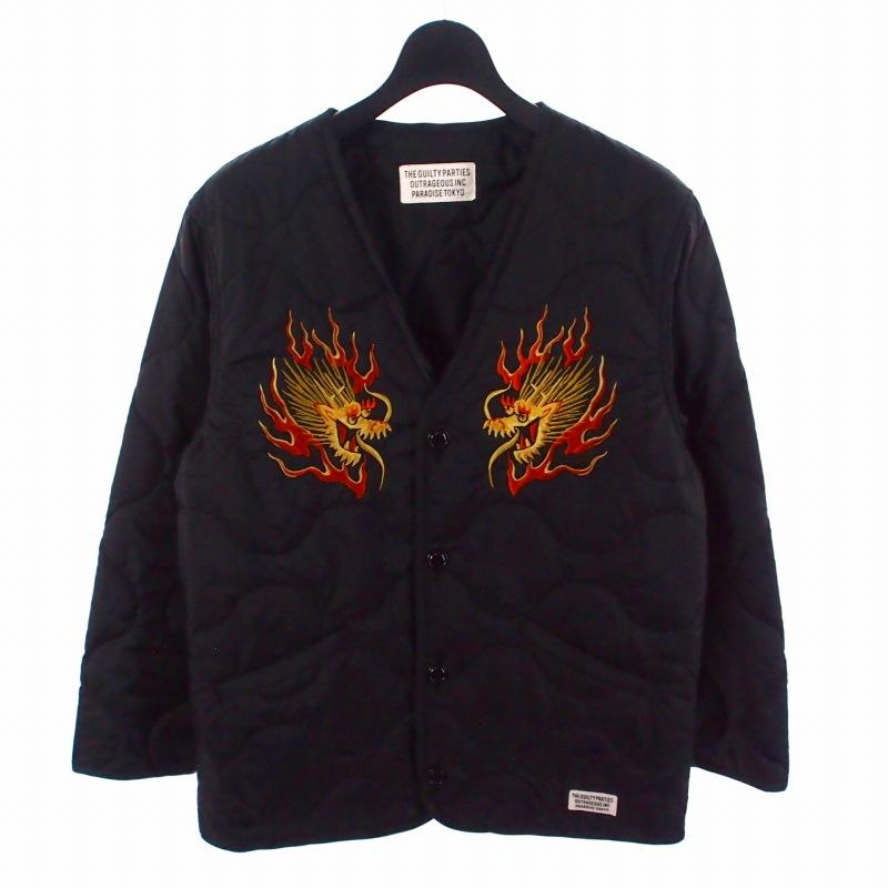 【中古】ワコマリア WACKO MARIA キルティングジャケット ブルゾン M ブラック 黒 メンズ WACKO MARIA（ワコマリア） キルティングジャケット ブルゾン M