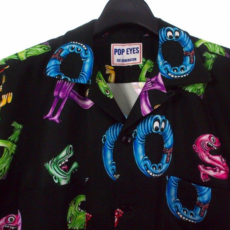 ポップアイズ POP EYES 24SS ALPHABET MONSTER SHIRTS S/S シャツ 半袖