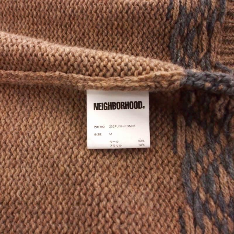 【中古】ネイバーフッド NEIGHBORHOOD 23AW ローゲージニット セーター M ベージュ 232FUNH-KNM05 メンズ ネイバーフッド NEIGHBORHOOD 23AW ローゲージニット セーター M
