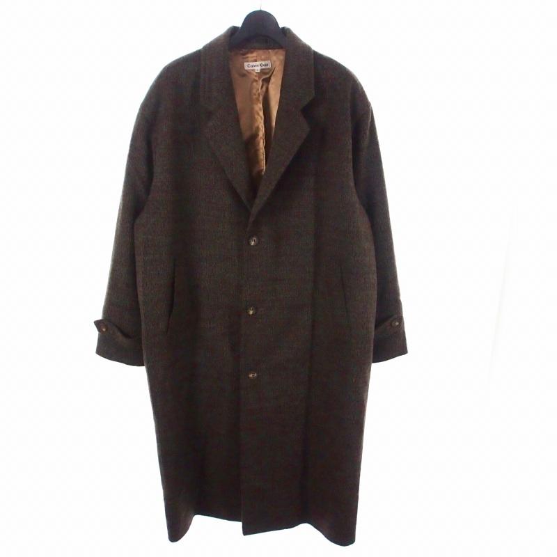 カルバンクライン　極美品　メンズウールチェスターコート　ロング　茶色　36 Calvin Klein（カルバン・クライン） ウール ロングコート L ブラウン