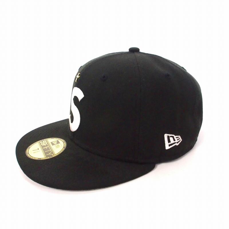 シュプリーム　Gold Cross S Logo New era　7 1/2 黒 Supreme（シュプリーム） × ニューエラ NEW ERA Gold Cross S Logo