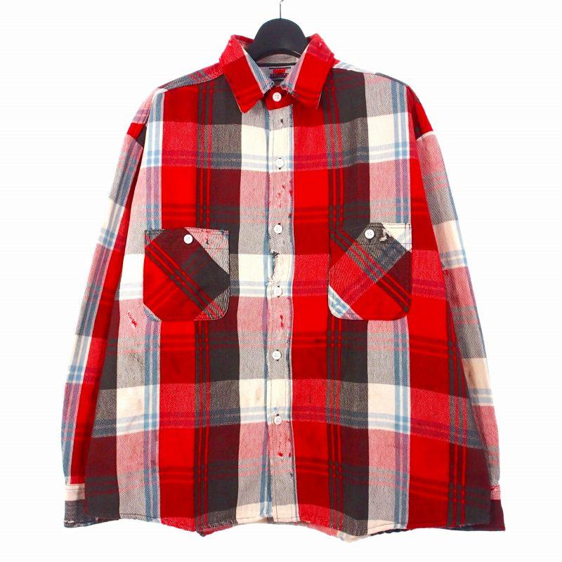 未使用品 セントマイケル SAINTMICHAEL FLANNEL SHIRT チェックシャツ