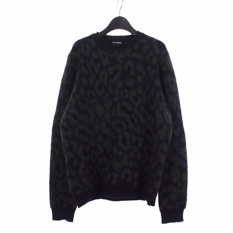ラフシモンズ RAF SIMONS 14AW レオパード モヘア ニット セーター M