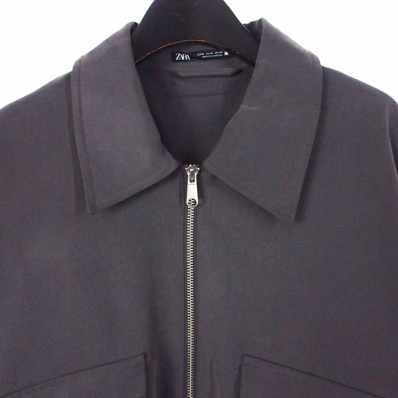 ZARA（ザラ） ジップブルゾン ジャケット XL グレー メンズ : ブランド