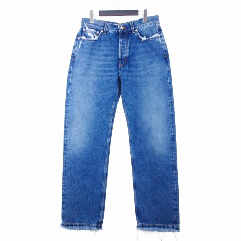古着屋 sefr デニム SEFR STRAIGHT CUT JEANS BLUE CREASE ウォッシュ 