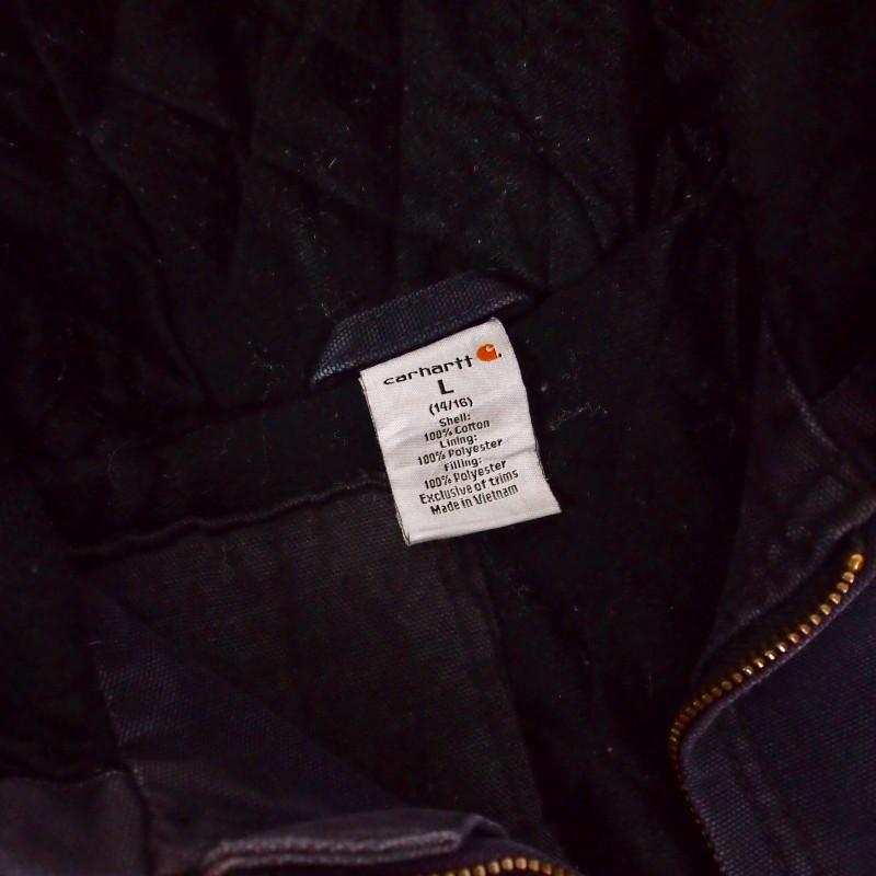 carhartt ジップアップ コットン ブルゾン ネイビー 中古・古着通販】CarHartt (カーハート) ジップパーカー ネイビー