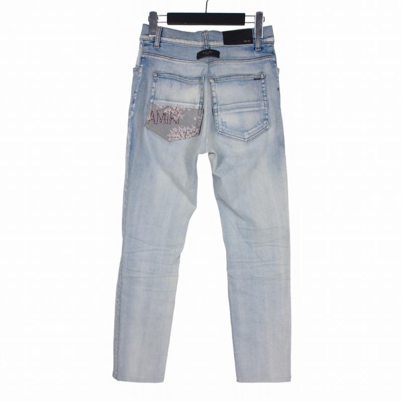アミリ AMIRI Ripped Distressed Skinny Jeans スキニージーンズ 