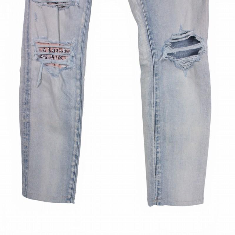アミリ AMIRI Ripped Distressed Skinny Jeans スキニージーンズ 