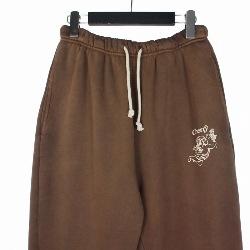 ガールズドントクライ Girls Don't Cry × チェリーエンジェル Cherry Angel 25ss スウェットパンツ スラックス L ブラウン 茶 メンズ_2