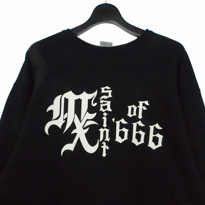 セントマイケル SAINTMICHAEL 25SS MX666 CRW-N SWEAT スウェット トレーナー L ブラック 黒 SM-HR8-0000-043 メンズ_2