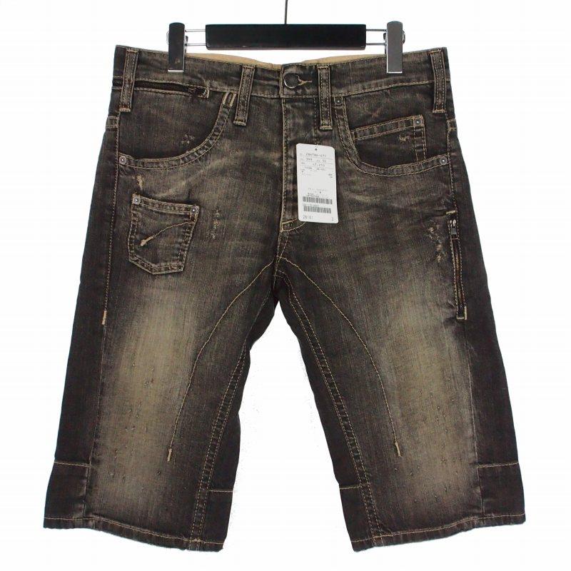 正規 Neil Barrett ニールバレット リペア加工 デニム ニールバレット Neil Barrett デニム ショートパンツ ハーフパンツ