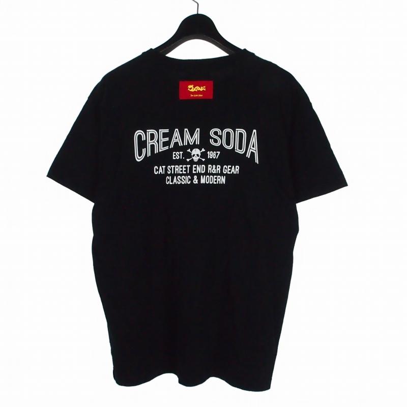 クリームソーダ CREAM SODA シン・ドクロ プリント Tシャツ カットソー