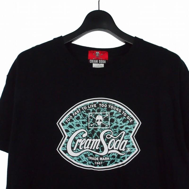 クリームソーダ CREAM SODA シン・ドクロ プリント Tシャツ カットソー