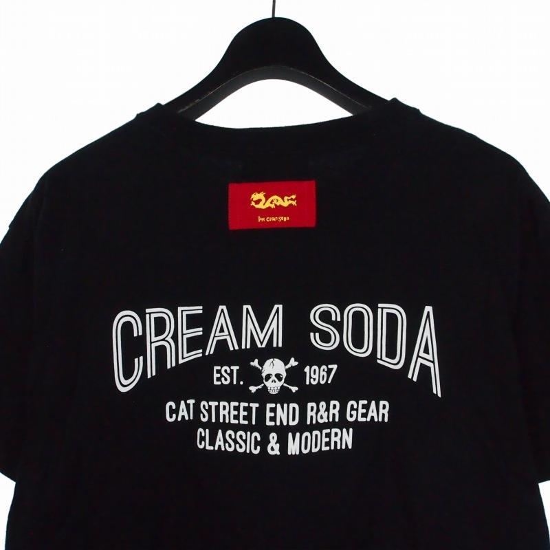 クリームソーダ CREAM SODA シン・ドクロ プリント Tシャツ カットソー
