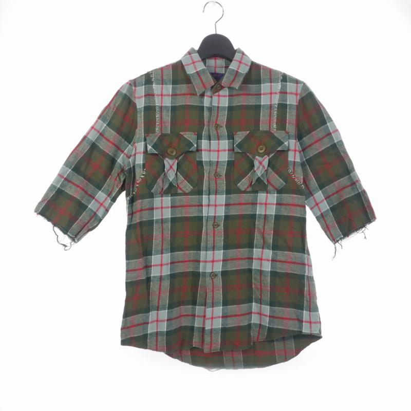 アンダーカバー UNDERCOVER scab スキャブ 復刻 チェックシャツ 5分袖