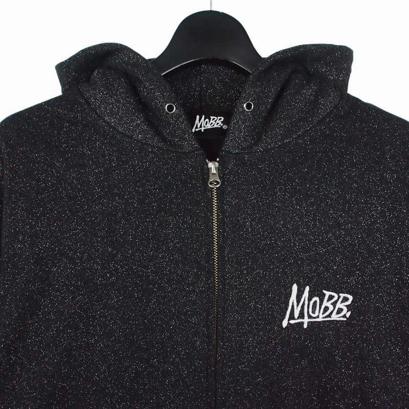 モブ MOBB OG GLITTER ZIP HOODIE ジップフーディー ラメパーカー S