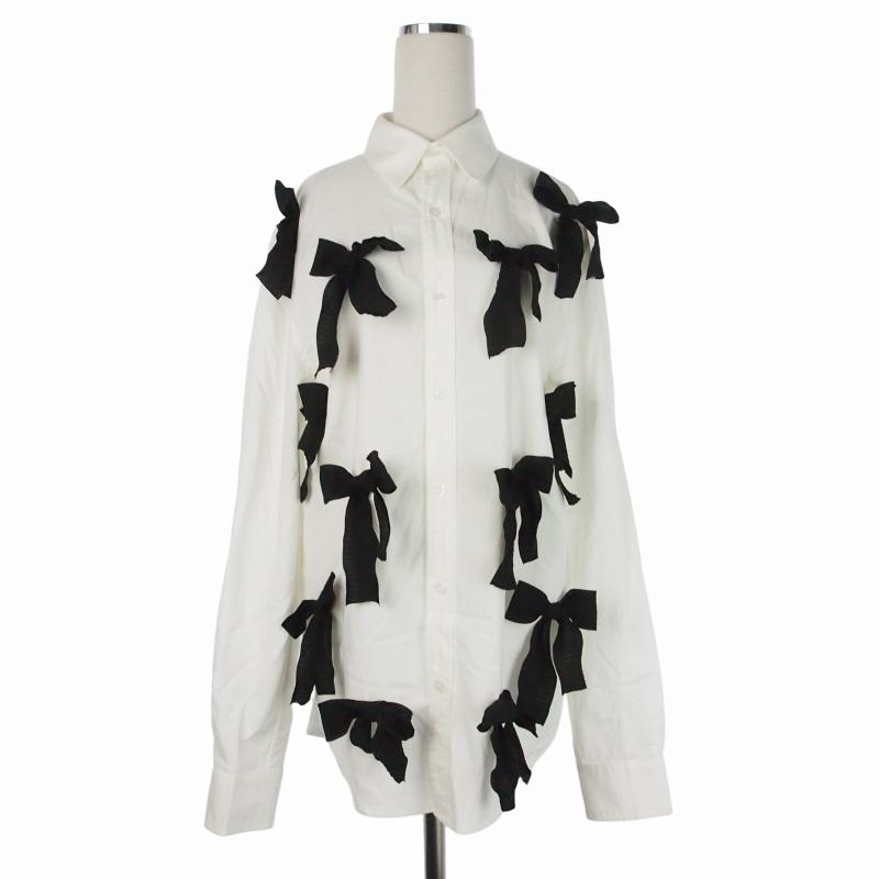 シスタージェーン sister jane Penny Velvet Bow Shirt リボンシャツ