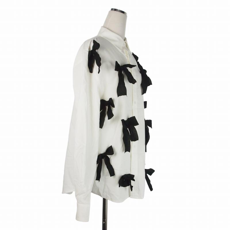 シスタージェーン sister jane Penny Velvet Bow Shirt リボンシャツ