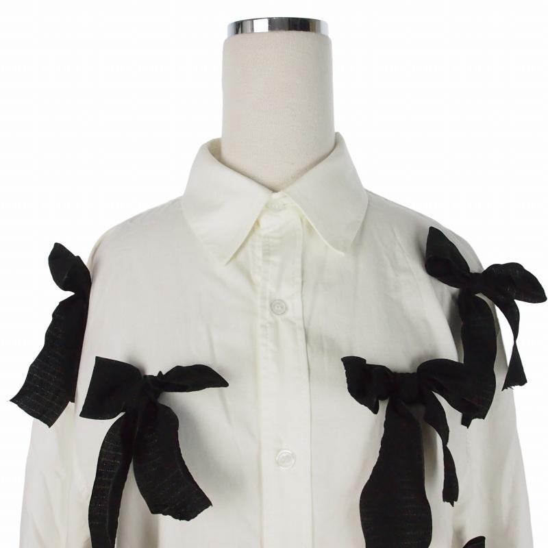 シスタージェーン sister jane Penny Velvet Bow Shirt リボンシャツ