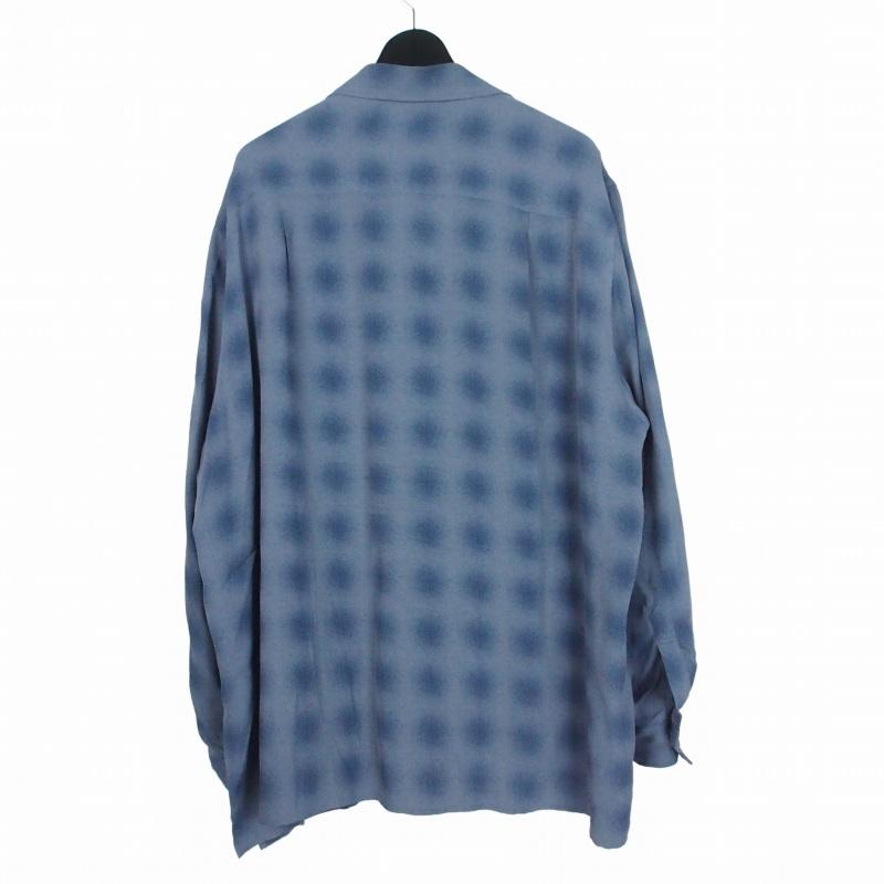 ヨーク YOKE 25SS BLURRED OMBRE PLAID OPEN COLLAR SHIRT オンブレ