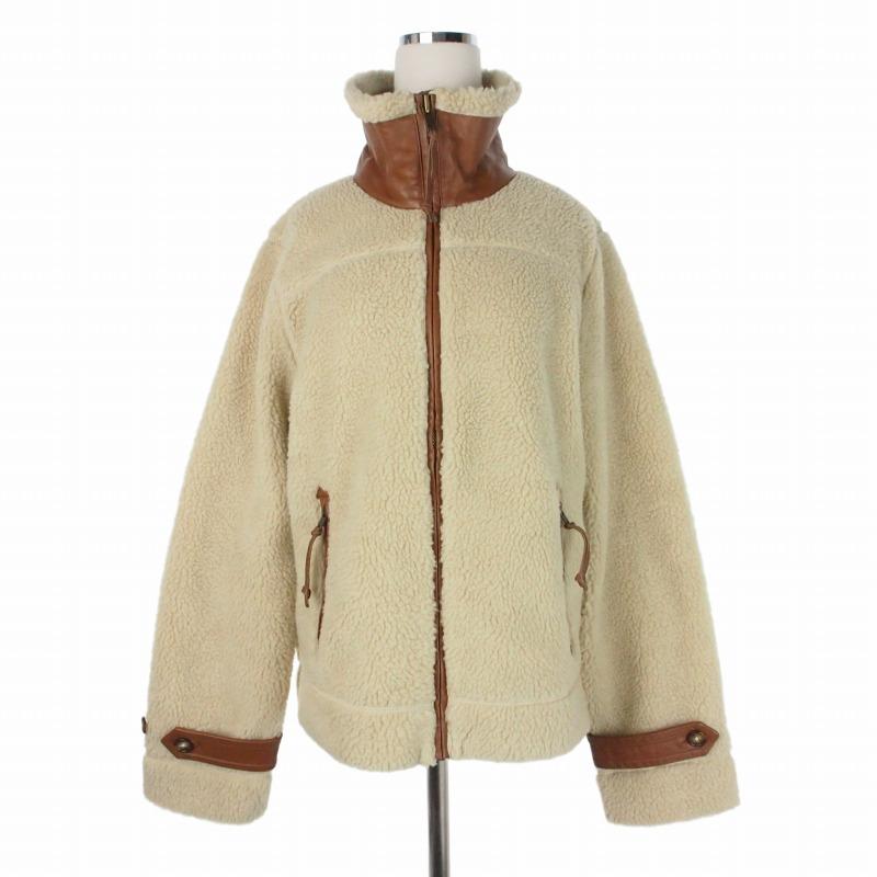ポロ ラルフローレン POLO RALPH LAUREN レザー切替 フリース ボア 