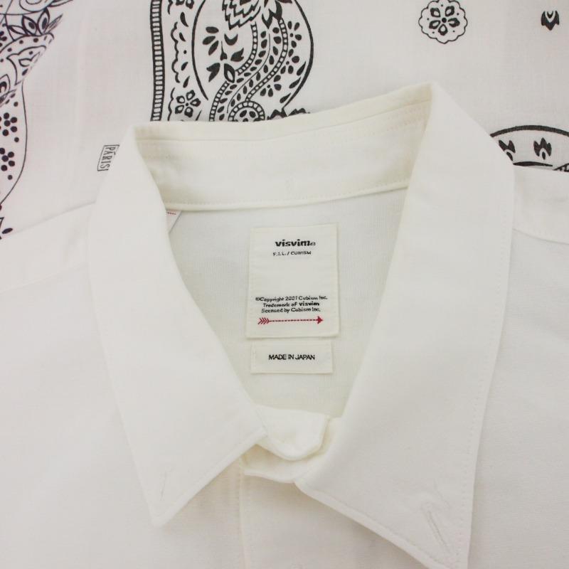 ビズビム VISVIM BANDANA SHIRT バンダナシャツ 長袖 2 ホワイト 白