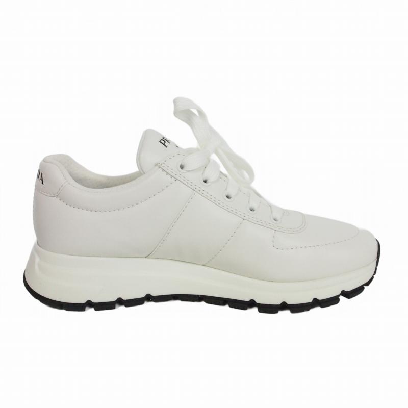 PRADA（プラダ） ラムレザー ローカット スニーカー 靴 6 ホワイト 白