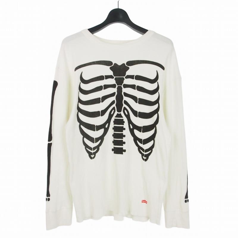 Supreme Hanes Bones Thermal ボーン 骨　サーマル 白 Supreme（シュプリーム） × ヘインズ Hanes 21AW Bones Thermal Crew