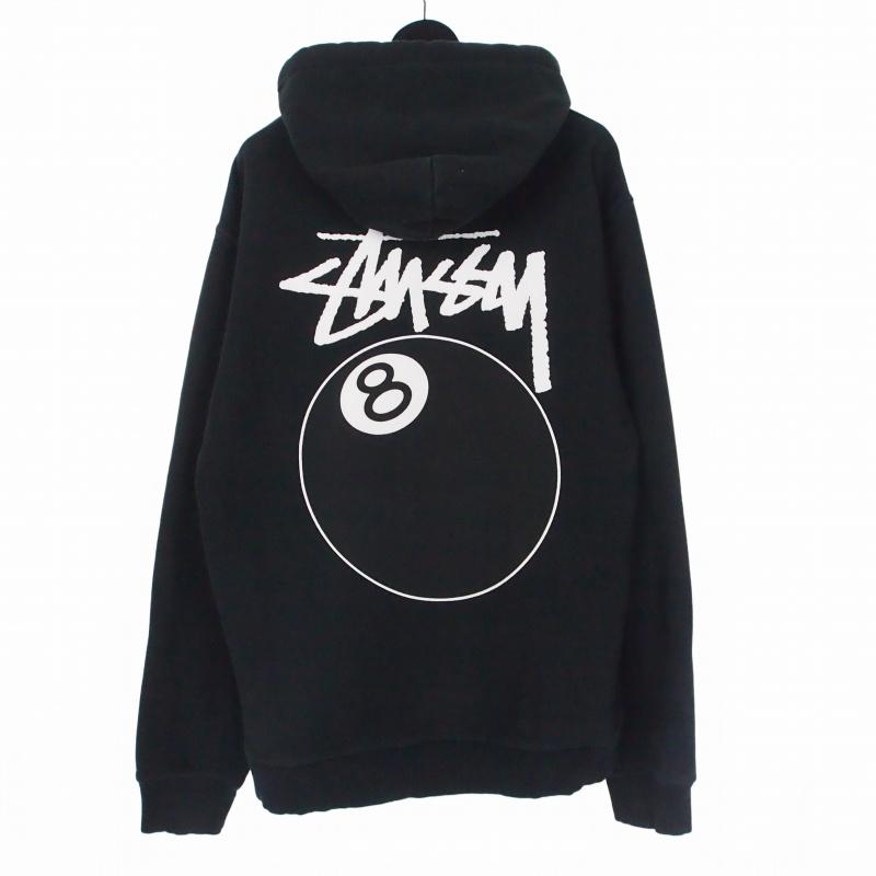 STUSSY 8BALL パーカー ブラック L 8ボール STUSSY（ステューシー） STUSSY 8 Ball グラフィック パーカー