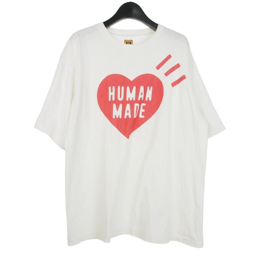 HUMAN MADE Tシャツ ハートロゴ ホワイト ヒューマンメイド HUMAN MADE ハートロゴ プリント デイリー Tシャツ