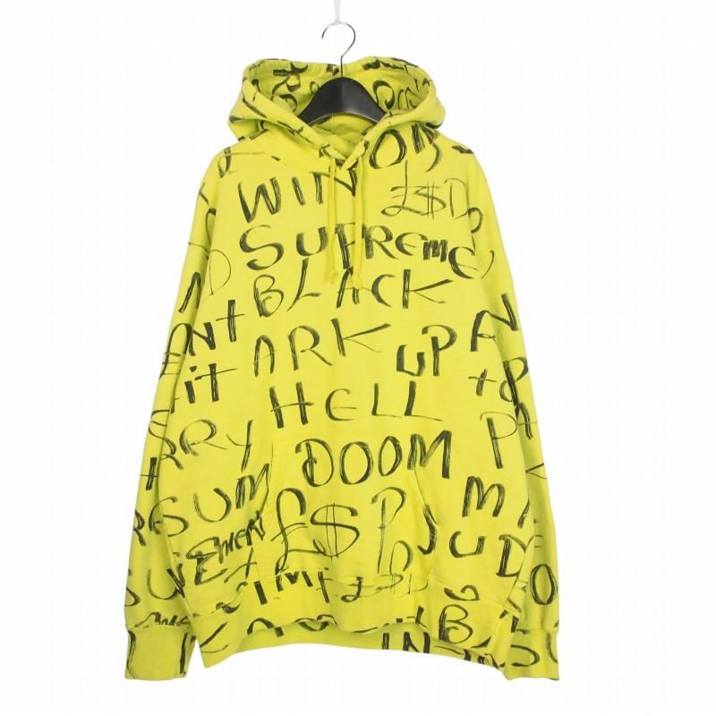 シュプリーム ブラックアート フーディー パーカー 総柄 L イエロー 黄 Supreme（シュプリーム） SUPREME 20AW Black Ark Hooded Sweatshirt