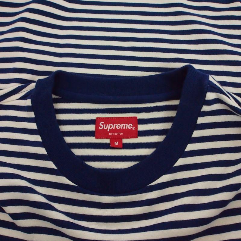 Supreme（シュプリーム） SUPREME 15AW Striped Logo L/S Top