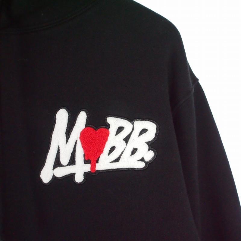 モブ MOBB ハートドリップワッペンフーディー ハートデザインパーカー
