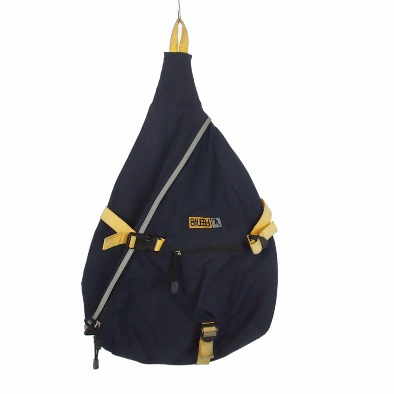 90s old stussy ワンショルダーバッグ オリーブ/ネイビー STUSSY（ステューシー） STUSSY 90s 紺タグ ワンショルダー スリング