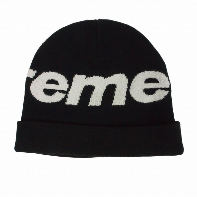 Supreme ニット帽・ビーニー 黒　ビッグロゴ Supreme（シュプリーム） ビッグロゴ ビーニー Big Logo Beanie ニット