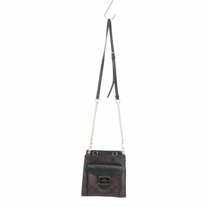 美品 COACH ハンドバッグ ミニ ペッパー シグネチャー COACH（コーチ） COACH Mini Pepper Crossbody In Signature Canvas